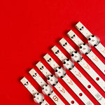 barres lumineuses led blanc argentées points ligne fond rouge industrielle technique