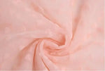 tissu polyester tulle guipure dentelle coeurs blancs transparent robe mariage délicate romantique 150cm rouge
