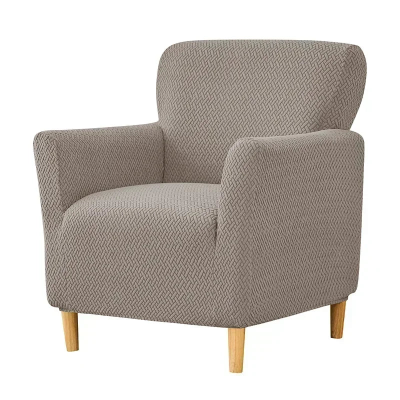 Fauteuil couverture jacquard extensible polyestère moderne gris vert rouge noirextérieurintérieurmachine