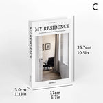 décoration intérieure livres faux blanc gris moderne minimaliste feuilles table étagère