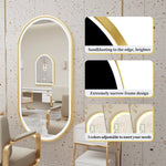 miroir mural ovale moderne or anti buée led 1000 1200 800 mmversible