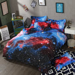 Parure de lit spatiale avec motif terre et ciel étoilé