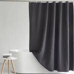 rideau douche noir moderne 180x180cm 12 crochets opaques tissu plissé respectueux environnement minimaliste