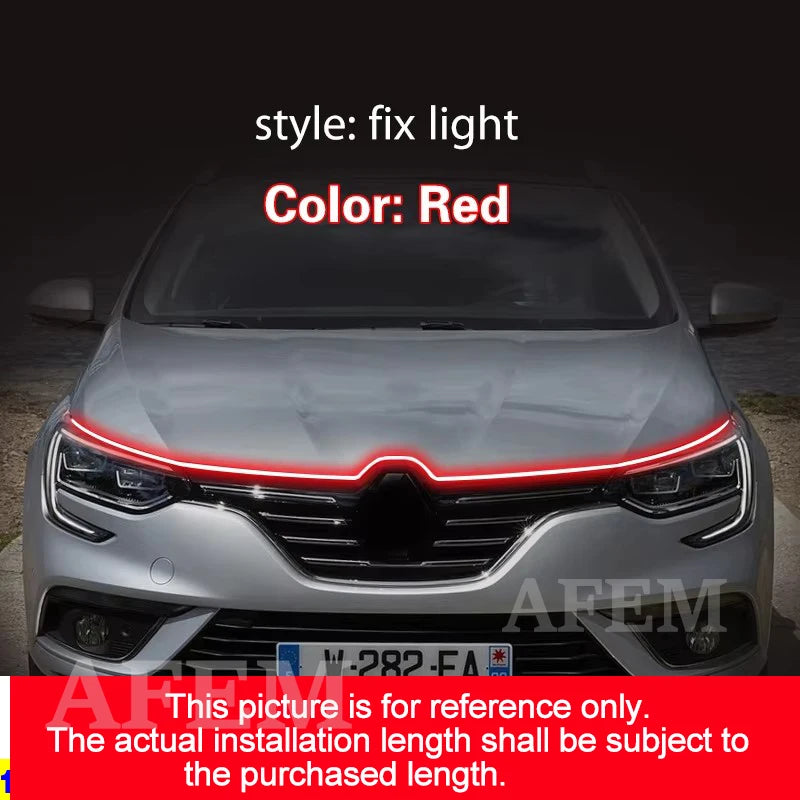 bande lumineuse led rouge blanche adhésive pare chocs avant voiture moderne 12v câbles