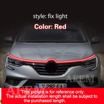 bande lumineuse led rouge blanche adhésive pare chocs avant voiture moderne 12v câbles