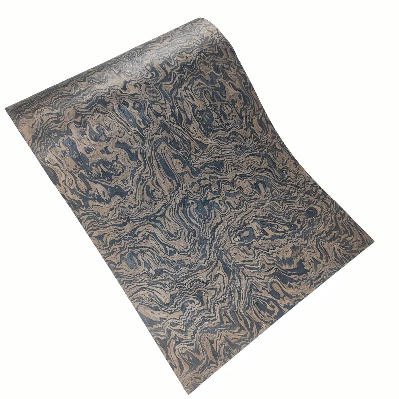 rouleau tissu bois marbré marron noir beige 250cm 58cm 0.36mm abstrait organique decoration maison