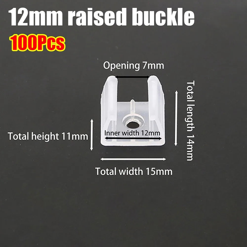 clips fixation ruban led transparent 6mm 8mm 10mm 12mm 14mm 16mm 18mm 20mm moderne