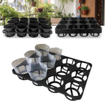 grille culture semis noire 12 trous 15 trous durable réutilisable transporte pots fleurs