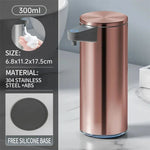 distributeur savon automatique gris métallisé lisse moderne minimaliste mousse liquide