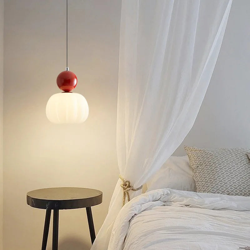 lampe suspendue moderne pendentif chrome blanc led minimaliste chambre salle manger