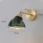 lampe murale or transparent moderne interrupteur rayures horizontales verre chambre cuisine étude
