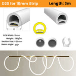 manchon silicone flexible diffuseur ruban led smd cob blanc moderne étanche éclairage intérieur