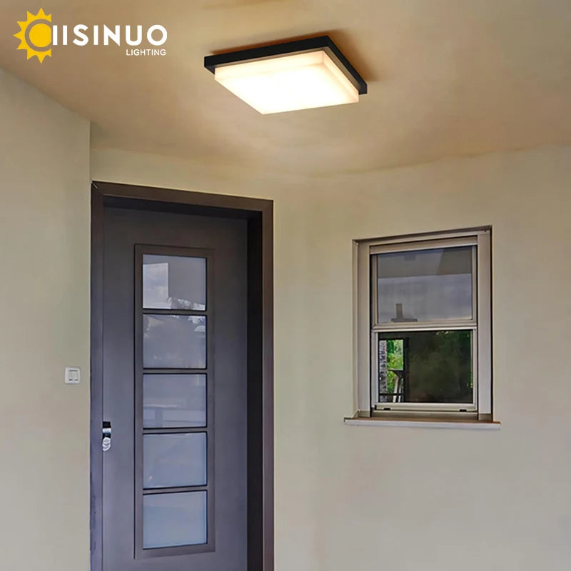 plafonnier led moderne noir blanc minimaliste intérieur extérieur ip65 249 2000lm 110 240v