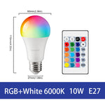 ampoules led rgb blanc multicolore transparentes modernes télécommande e27 e14 gu10