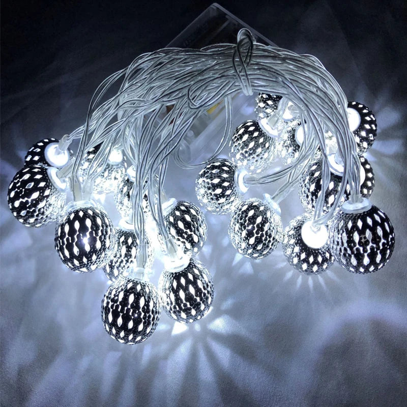Guirlande lumineuse boule marocaine connectée via USB