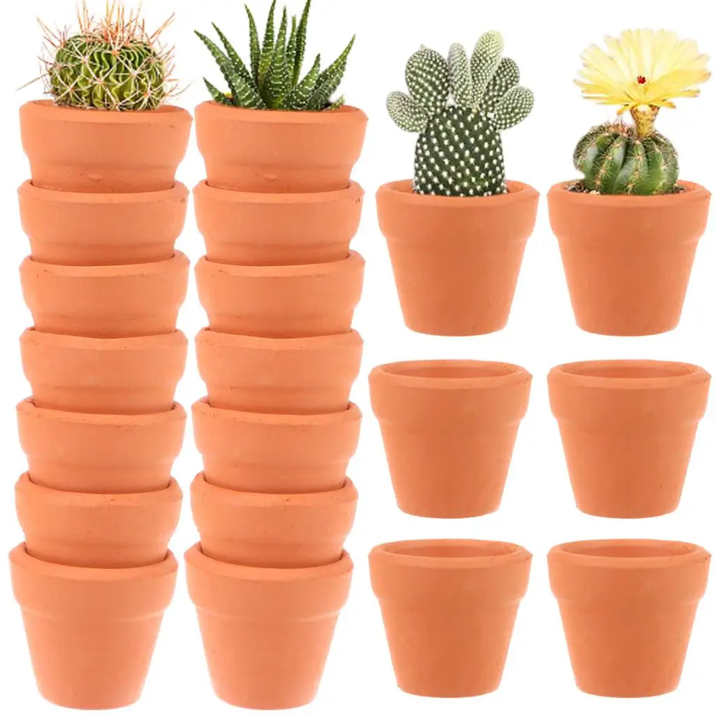 pots céramique miniatures plantes succulentes cactus rustique jardinage diy 3cm orange terracotte