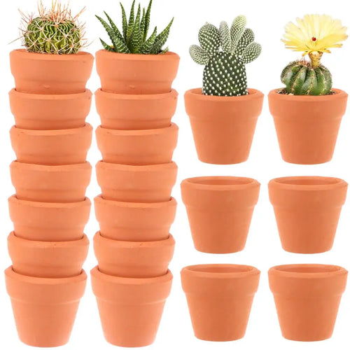 pots céramique miniatures plantes succulentes cactus rustique jardinage diy 3cm orange terracotte