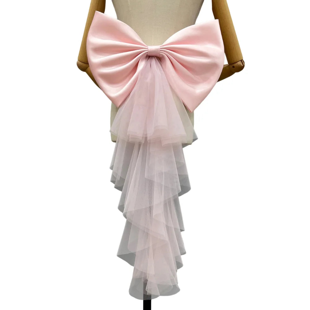 ruban satiné tulle classique festif noeud décoratif largeur 39cm rouge rose blanc noir bleu