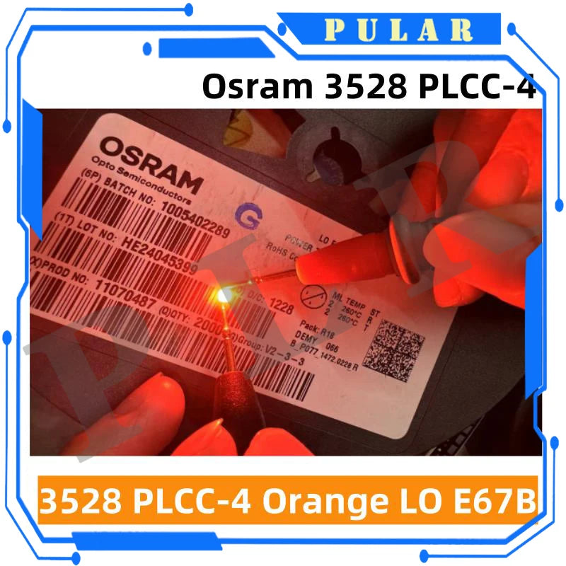 diodes led blanc bleu orange plcc 3528 très brillantes adhésives éclairage