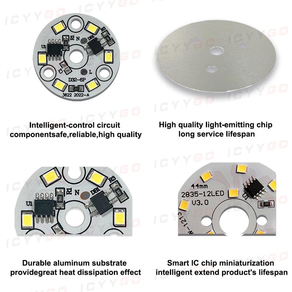 plaque led 100w 80w blanc moderne 198mm 160mm sans pilote smd2835 aluminium