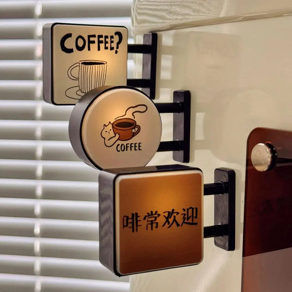 aimants réfrigérateur vintage tasse texte coffee chinois blanc noir marronclair minimaliste