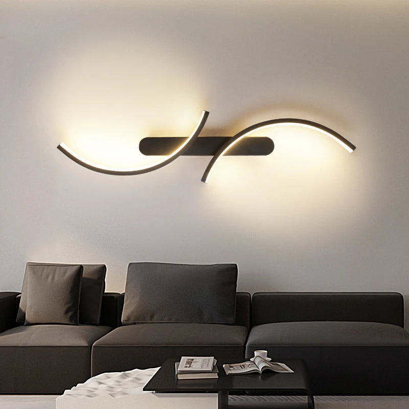 appliques murales modernes LED noir blanc élégantes contemporaines salon chambre entrée étude