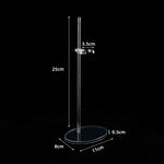 support poupée articulé plastique beige classique figurines 1/6 tringle base circulaire transparent