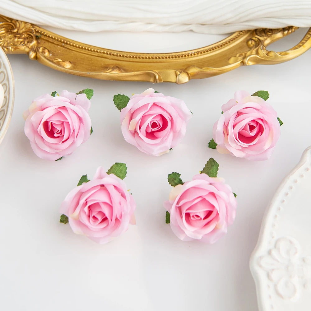 fleurs artificielles roses soie feuilles vertes décoration mariage fête intérieur