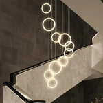 suspension lumineuse moderne acier inoxydable blanc 10 lumières 110v 240v