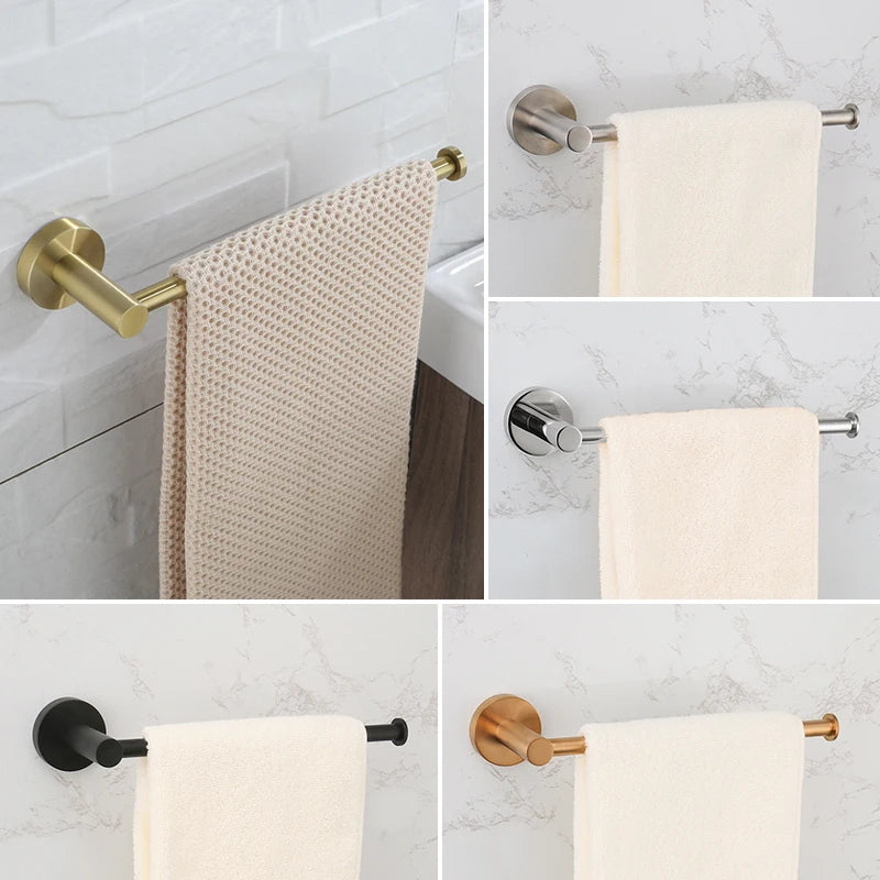 barre serviettes acier inoxydable or noir argent moderne lisse salle bain accessoire fixé