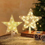 décoration noël étoile lumineuse transparente perforée classique tringle support chambre maison