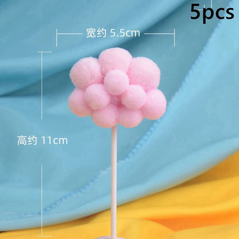 décoration gâteau anniversaire arc ciel étoiles nuages figurines licorne fille étoiles dorées ballons