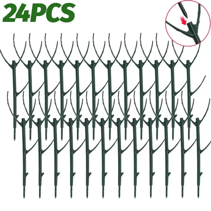 supports plantes grimpantes tuteurs bonsaïs piquets fixation vert foncé moderne jardinage