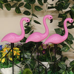 lumière solaire flamant rose moderne oiseau artificiel rose brillant extérieur décoration jardin
