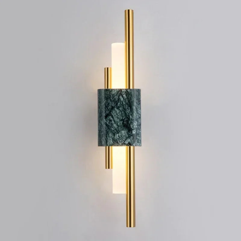 applique murale led marbre verte blanche or contemporaine 6w 249lm 90260v chambre salon entree