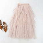 jupe tulle plissée élégante noir gris rose translucide classique femme