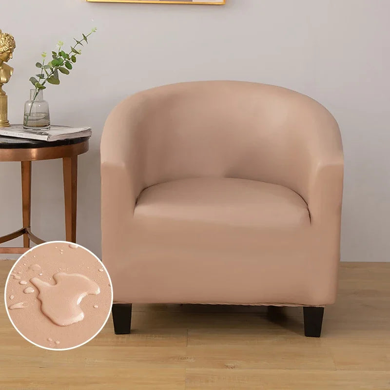housse fauteuil moderne polyester bleu noir gris marron polaire lavable salon chambre uni