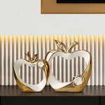 décoration intérieure moderne ornement pomme or blanc sculpture décorative haute qualité