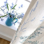 rideau fleur stylisé beige bleu clair classique 100cm 250cm 200cm 250cm 300cm 250cm 400cm