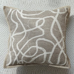 coussin patchwork géométrique polyestère carré contemporain gris noir blanc decoration nordic