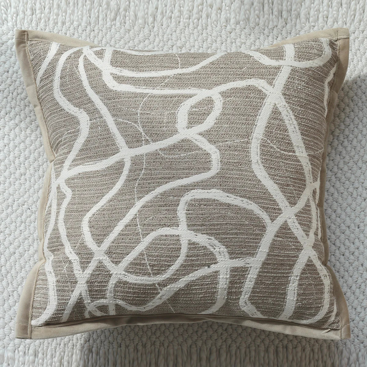 coussin patchwork géométrique polyestère carré contemporain gris noir blanc decoration nordic