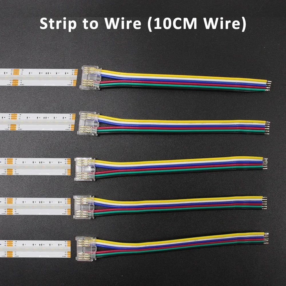 connecteurs rubans led transparent clips câbles couleur moderne facileRGBOCCTBPCOB