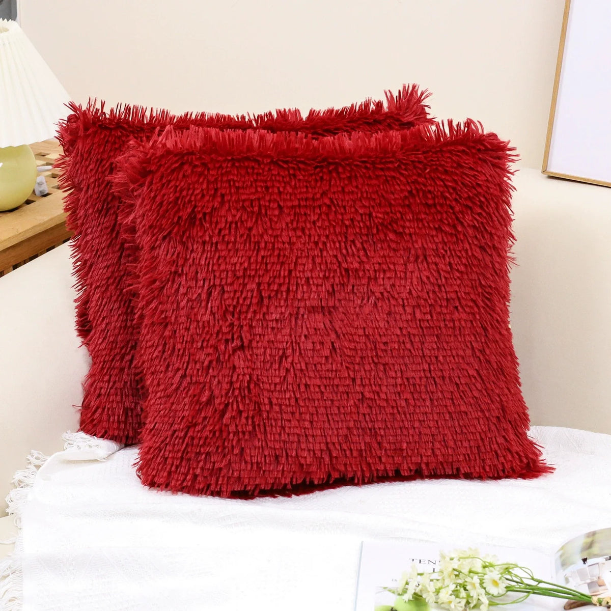 taies d'oreiller blanches modernes non toxiques 100% polyester 18x18 pouces pack fixés respectueux environnement