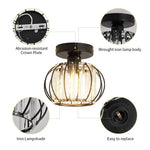 Lampe moderne or noir transparent acrylique éclairage chambre entrée étude