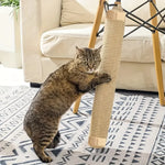 griffoir chat tissu tressé jute adhésif moderne protection meubles beige anti griffures 20x45cm 30x60cm