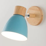 applique murale moderne bois naturel lampe intérieur salon chambre interrupteur câble