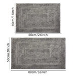 tapis bain antidérapant polyester durable moderne gris clair géométrique absorbant entrée salle bain