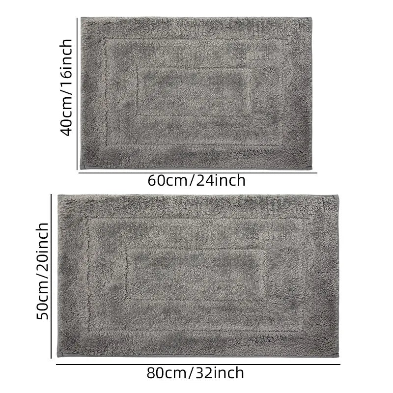 tapis bain antidérapant polyester durable moderne gris clair géométrique absorbant entrée salle bain