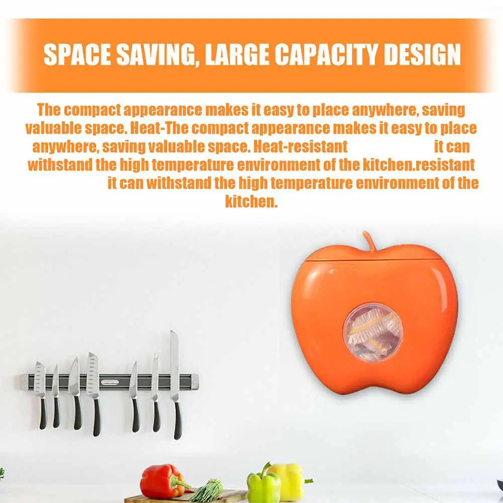 rangement mural adhésif transparent boîtes réutilisables plastique moderne oranger vert gris clair pellicule alimentaire
