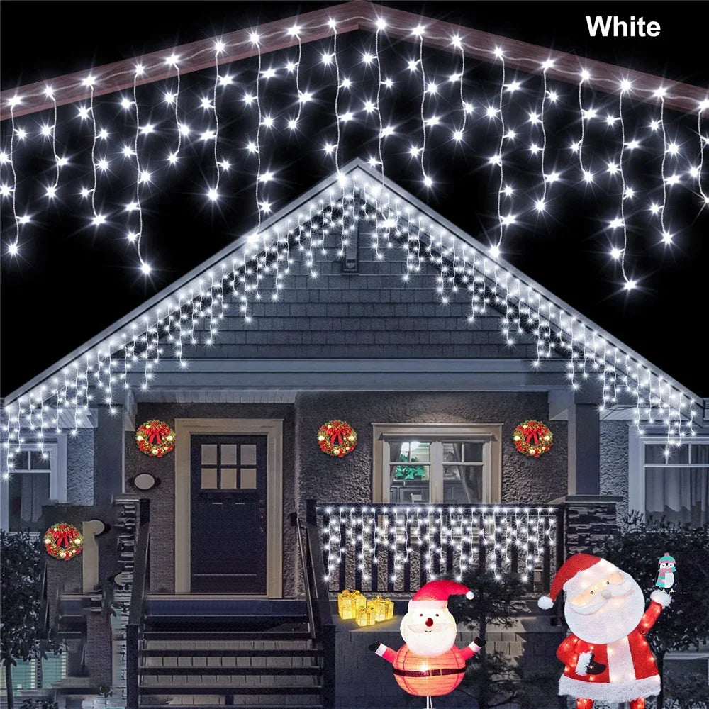 guirlande lumineuse solaire led blanc chaud moderne ip44 55m 96led 9m 162led